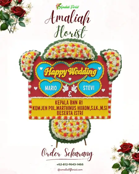Papan Bunga Pernikahan Limau Mungkur